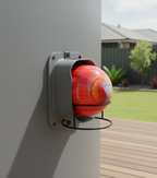 Fire Extinguisher on Plain Panel
